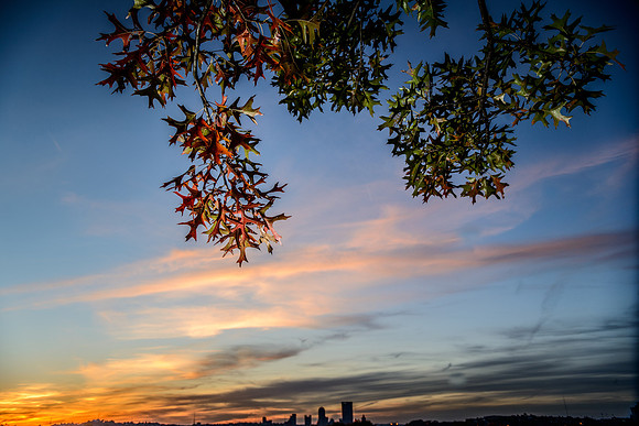Sunset Over Pittsburgh from Schenley Park.